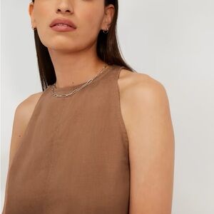 NWT Everlane The Linen High-Neck Tank, size 10